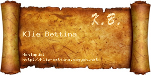 Klie Bettina névjegykártya